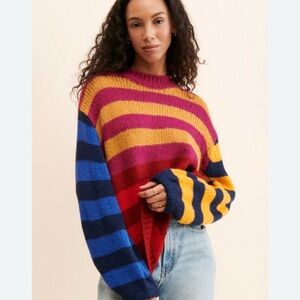 Farm Rio Striped Sweater